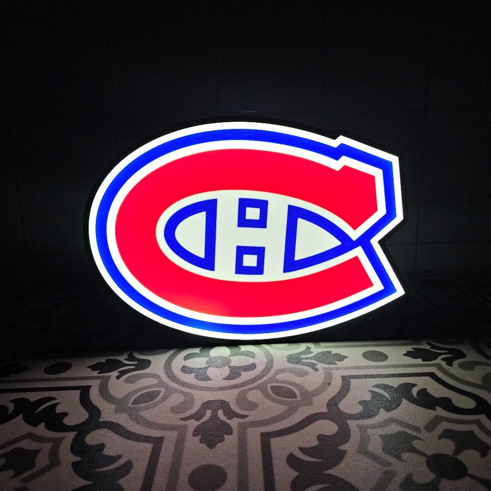 Montreal Canadiens LED Lightbox – 3D Printed Hockey Sign